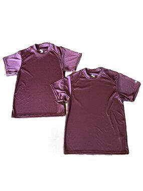 2 Boys Burgundy Badger Sport Short Sleeve Polyester Jersey, Size Youth Medium